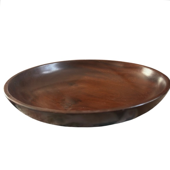 Lg VTG wooden fruit or salad bowl almost 14 x 3“ stunning...